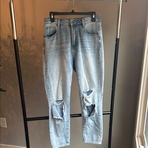 Distressed Light Blue Jeans